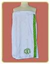 monogrammed towel wrap with ribbon trim graduation time