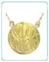 mlonogrammed hand engraved pendant