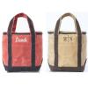 monogrammed+waxed+canvas+small+lunch+cooler