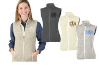 Monogrammed Charles River Woman's Sweater Vest Four Colors
