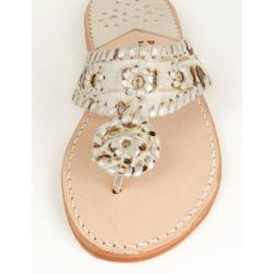 Pale Gold Croc with Platinum Palm Beach Sandals Pale Gold Croc with Platinum Apparel & Accessories > Shoes > Sandals > Thongs & Flip-Flops