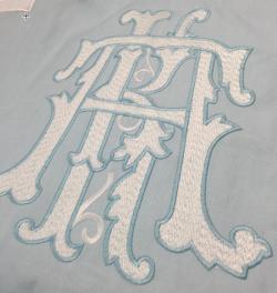 Royal Monogram done in Two color threads Royal Monogram NULL