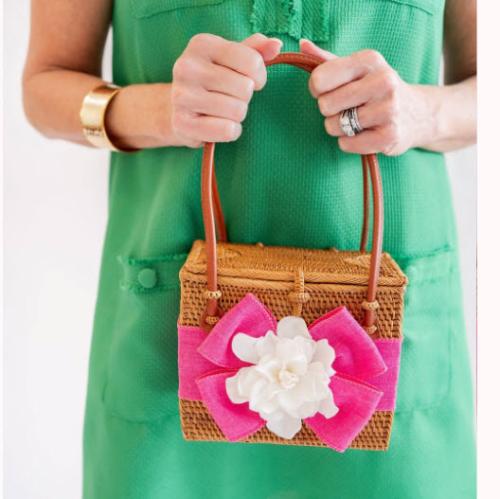Lisi Lerch Emory Gardenia Basket  Apparel & Accessories > Handbags > Clutches & Special Occasion Bags
