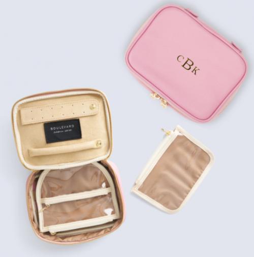 Personalized Isabella Leather Jewelry Case  Luggage & Bags > Luggage Accessories > Packing Organizers